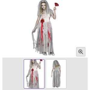 Girls size Medium 8-10 “Zombie Bride” Halloween Costume. Like New Condition.